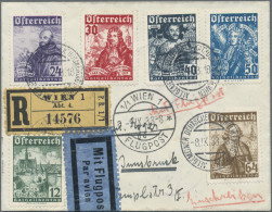 Österreich: 1933, Katholikentag, Satzfrankatur Auf Kleinem Luftpost-R-Brief Von - Lettres & Documents