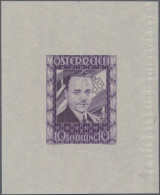 Österreich: 1934, Einzelabzug In Dunkelbraunviolett, Ungezähnt, 10 S Dollfuss, U - Ongebruikt