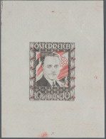 Österreich: 1934, 10 S Dollfuß Schwarzbraun Mit Karminroter Fahne Und Lorbeer, U - Ongebruikt