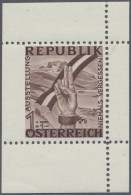 Österreich: 1946, 1+1 S "Antifa-Ausstellung" Als Einzelprobe In Braun Mit Linien - Unused Stamps