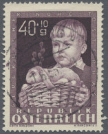 Österreich: 1949, "Glückliche Kindheit", 40 + 10 G, Gestempelt, Mit Farbfleck Im - Used Stamps