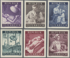 Österreich: 1954, 30 G Bis 2,40 S Gesundheitsfürsorge Ungezähnt, Alle 6 Werte Ta - Unused Stamps