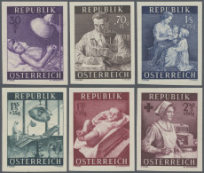 Österreich: 1954, 30 G Bis 2,40 S Gesundheitsfürsorge Ungezähnt, Alle 6 Werte Ta - Unused Stamps