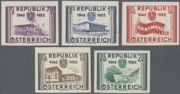 Österreich: 1955, 70 G - 2.40 S Unabhängigkeit Ungezähnt, Alle 5 Werte Tadellos - Unused Stamps