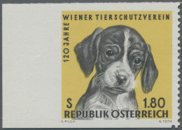 Österreich: 1966, 120 Jahre Wiener Tierschutzverein, Dreiseitig Ungezähnt, Linke - Unused Stamps