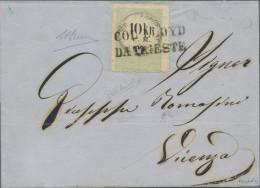 Österreich - Stempelmarken: 1854, 10 Kr C.M., Schwarz/grün, Als Freimarke Verwen - Fiscaux