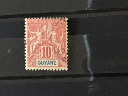 French Guiana/Guyana 1892 10c Red Tablet Used SG 53 Yv 44 Sc 38 - Gebruikt