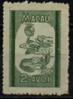 MACAO 1951 SANS GOMME-NO GUM - Unused Stamps