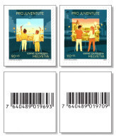 Switzerland 2023 (23/4) Pro Juventute Set (2 Stamps) With Barecode On The Backside MNH - Neufs