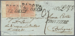 Österreich - Lombardei Und Venetien: 1850, 15 Cent. (1851 Padova - Ferrara - Bol - Lombardo-Veneto