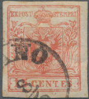 Österreich - Lombardei Und Venetien: 1850/1854, Mailänder Postfälschung Des 15 C - Lombardo-Vénétie