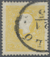 Österreich - Lombardei Und Venetien: 1858, 2 Soldi Dunkelgelb, Type I, Gut Zentr - Lombardije-Venetië