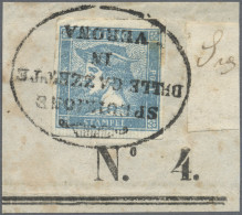 Österreich - Lombardei Und Venetien - Zeitungsmarken: 1851, Blauer Merkur, Type - Lombardy-Venetia