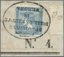 Österreich - Lombardei Und Venetien - Zeitungsmarken: 1851, Blauer Merkur, Type - Lombardo-Vénétie