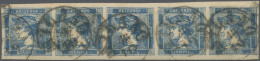 Österreich - Lombardei Und Venetien - Zeitungsmarken: 1851, Blauer Merkur, Waage - Lombardije-Venetië