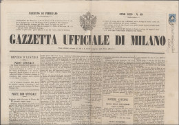 Österreich - Lombardei Und Venetien - Zeitungsmarken: 1858, Zeitungsmarke (1.05 - Lombardo-Vénétie