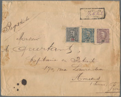 Portugal: 1904 Registered Envelope Addressed To France Bearing 1895-96 500r. And - Brieven En Documenten