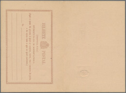 Portugal - Postal Stationery: 1878 P/s Doube Card 15r.+15r. Brown, Variety "NO S - Enteros Postales