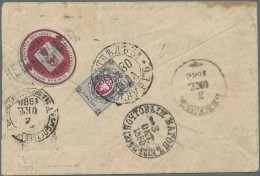 Russia - Zemstvo: 1880, VESSIEGONSK, 5 K. Black And Carmin, Thin Outlines, Cance - Zemstvos