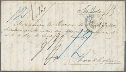 Sweden -  Pre Adhesives  / Stampless Covers: 1851 (Rome - Milan - Hamburg - Stoc - ... - 1855 Voorfilatelie