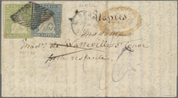 Schweiz: 1854, Strubel, 10 Rp. + 40 Rp. (1856 Bern - Milan - Bologna - Rome - Na - Cartas & Documentos