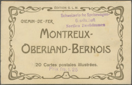 Schweiz: 1910 (ca.): Jugendstil-Ansichtskartenheft "Chemin-de-Fer Montreux-Oberl - Cartas & Documentos