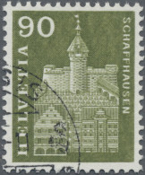 Schweiz: 1960, 90 Rp. Munot Zu Schaffhausen Mit Doppelprägung, Sauber Gestempelt - Oblitérés