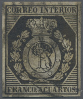 Spain: 1853 3cs. Bronze, Used, With Even Wide Margins All Round, Fresh And Fine. - Other & Unclassified