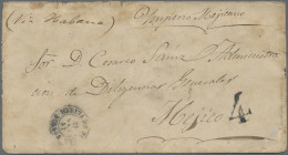 Spain: 1867 Cover Sent From Medina De Pomar (Burgos, Castile & León) To MEXICO " - Brieven En Documenten