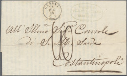 Turkey -  Pre Adhesives  / Stampless Covers: 1854/1867 Incoming Mail: Two Stampl - ...-1858 Préphilatélie