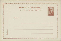 Turkey - Postal Stationery: 1949, President Inönü, Complete Set Of Four Mint Pos - Enteros Postales