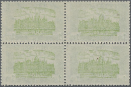 Hungary: 1919, Parliament Building Postage Stamps, 1.40 Kr In Mint Block Of Four - Neufs