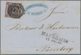 Baden - Marken Und Briefe: 1851, 9 Kr Tiefschwarz Auf Mattrötlichkarmin (1. Aufl - Autres & Non Classés