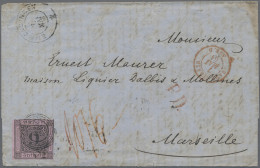 Baden - Marken Und Briefe: 1851, 9 Kr. Schwarz Auf Lilarosa, üblich Gerandet Als - Autres & Non Classés