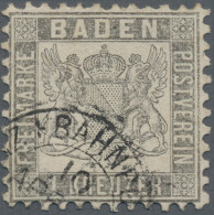 Baden - Marken Und Briefe: 1862, 1 Kr In Sehr Seltener Farbe SILBERGRAU Mit Saub - Autres & Non Classés