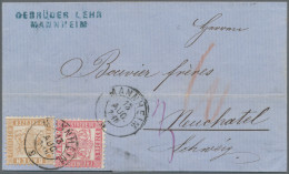 Baden - Marken Und Briefe: 1866, 3 Kr Hellrot Und 9 Kr Mittelchromgelb Als Farbf - Other & Unclassified