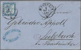 Baden - Marken Und Briefe: 1862/66, 6 Kr. Preußischblau, Einzelfrankatur Auf Bri - Otros & Sin Clasificación