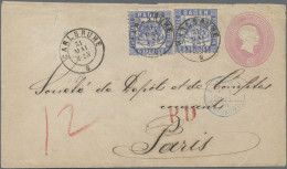 Baden - Ganzsachen: 1870, Ganzsachenumschlag 3 Kr. Rosa Mit Zusatzfrankatur Von - Autres & Non Classés