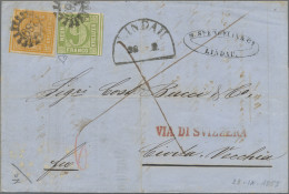 Bayern - Marken Und Briefe: 1850, 9 Kr. Olivgrün Und 18 Kr. Gelborange, Zusammen - Otros & Sin Clasificación