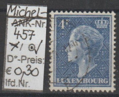 1948 - LUXEMBURG - FM/DM "Großherzogin Charlotte" 4 Fr Dkl'ultramarin  - O  Gestempelt - S. Scan (lux 457o) - 1948-58 Charlotte De Profil à Gauche