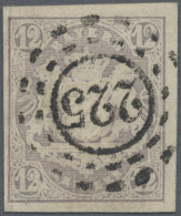Bayern - Marken Und Briefe: 1867, 12 Kr. Hellbraunviolett Kabinettstück Mit Plat - Andere & Zonder Classificatie