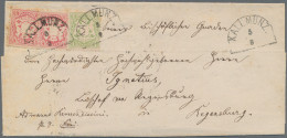 Bayern - Marken Und Briefe: 1870, Wappen 1 Kr. Grün Und Zwei Werte 3 Kr. Karmin - Sonstige & Ohne Zuordnung