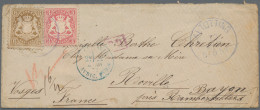 Bayern - Marken Und Briefe: 1870, Wappen Gez. 3 Kr. Karmin Und 6 Kr. Ockerbraun - Other & Unclassified