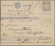 Bayern - Marken Und Briefe: 1870, 7 Kr Mattultramarin, Einzelfrankatur Auf Posta - Andere & Zonder Classificatie