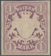 Bayern - Marken Und Briefe: 1874, 1 Mark Violett, Ungebrauchtes Prachtstück, Sig - Sonstige & Ohne Zuordnung