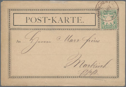 Bayern - Marken Und Briefe: 1876, 5 Pfg. Bläulichgrün, Einzelfrankatur Auf Postk - Other & Unclassified
