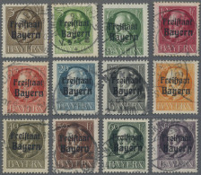 Bayern - Marken Und Briefe: 1919, Ludwig III, 3 - 80 Pf, Alle 12 Gezähnten Werte - Andere & Zonder Classificatie
