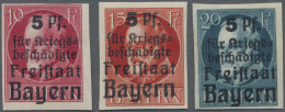 Bayern - Marken Und Briefe: 1919 Satz 'Kriegsgeschädigte' Geschnitten, Tadellos - Other & Unclassified