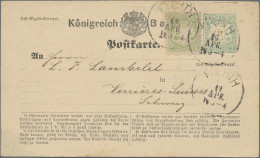 Bayern - Ganzsachen: 1875, Ganzsachenkart 2 Kr. Graugrün Mit Zusatzfrankatur 1 K - Otros & Sin Clasificación