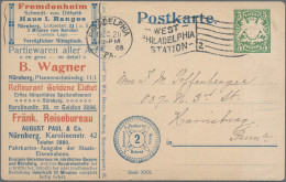 Bayern - Ganzsachen: 1908 Ca.: Anzeigenganzsachenkarte 5 Pf. Grün Mit Werbung Vo - Autres & Non Classés
